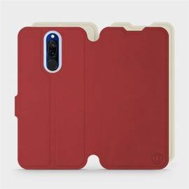 Hülle für Xiaomi Redmi 8 - Farbe Dunkelrot mit Platin