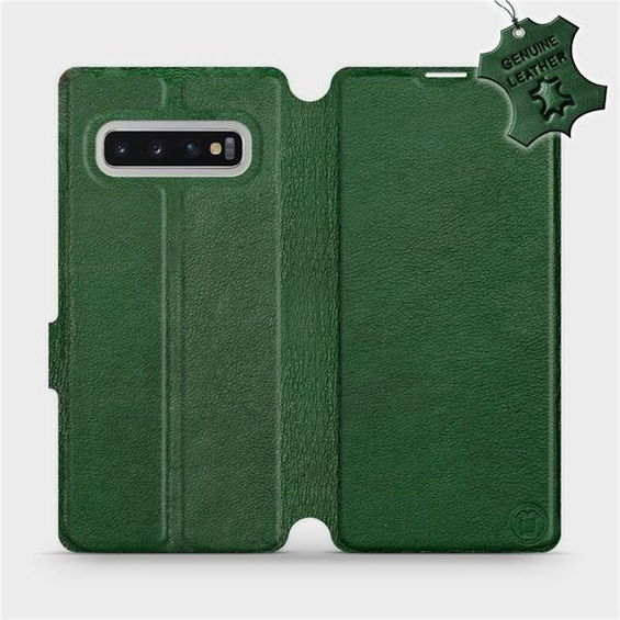 Hülle für Samsung Galaxy S10 Plus - Farbe Green Leather
