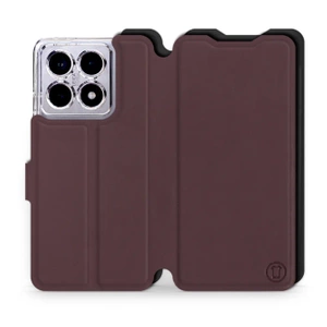 Hülle für Xiaomi 14T Pro - Farbe Burgund mit Schwarz