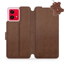 Hülle für Motorola Moto G84 - Farbe Brown Leather
