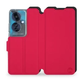 Hülle für OPPO Reno 11F - Farbe Rot mit Schwarz