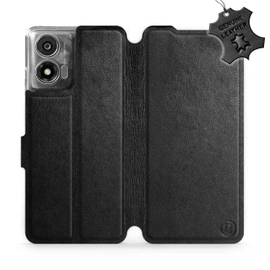 Hülle für Motorola Moto E14 - Farbe Black Leather