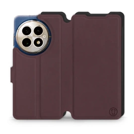 Hülle für OnePlus 13 - Farbe Burgund mit Schwarz