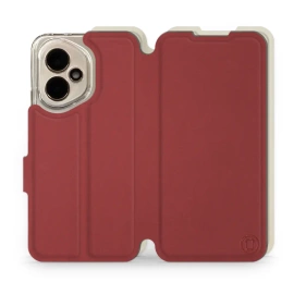 Hülle für Huawei Honor 400 - Farbe Dunkelrot mit Platin