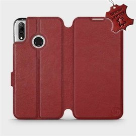 Hülle für Huawei Y7 2019 - Farbe Dark Red Leather