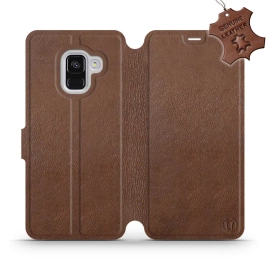 Hülle für Samsung Galaxy A8 2018 - Farbe Brown Leather