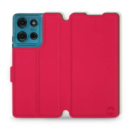 Hülle für Motorola Moto G75 5G - Farbe Rot mit Platin