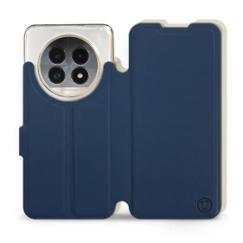 Hülle für Realme 13 Pro Plus - Farbe Marineblau mit Platin