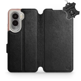 Hülle für Xiaomi POCO M7 - Farbe Black Leather