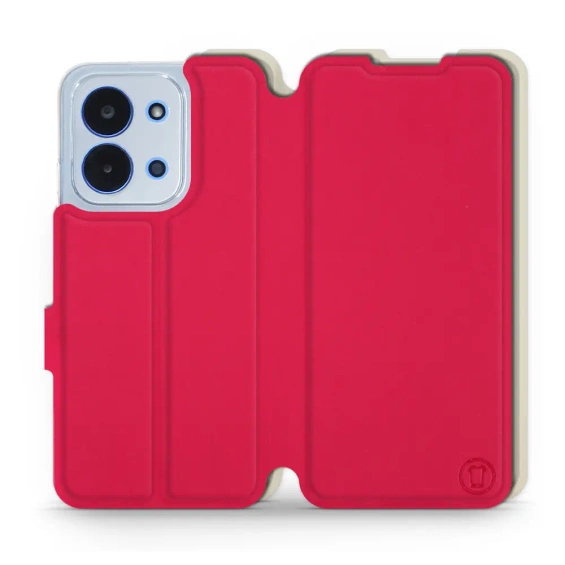 Hülle für Xiaomi Redmi 15C - Farbe Rot mit Platin