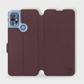 Hülle für Motorola Moto G20 - Farbe Burgund mit Platin