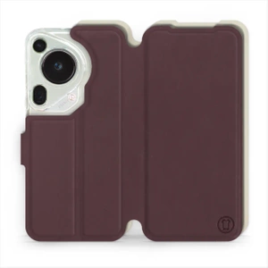 Hülle für Huawei Pura 70 Ultra - Farbe Burgund mit Platin