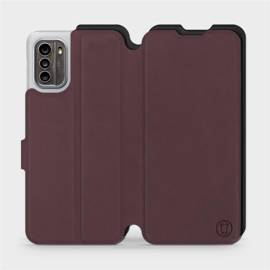 Hülle für Nokia G60 5G - Farbe Burgund mit Schwarz