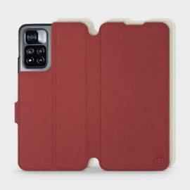 Hülle für Xiaomi Redmi Note 11 Pro - Farbe Dunkelrot mit Platin