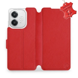 Hülle für OPPO A40M - Farbe Red Leather
