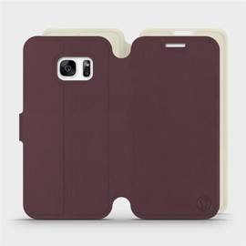Hülle für Samsung Galaxy S7 - Farbe Burgund mit Platin
