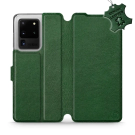 Hülle für Samsung Galaxy S20 Ultra - Farbe Green Leather