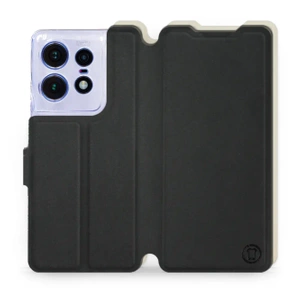 Hülle für Motorola Edge 50 Pro - Farbe Schwarz mit Platin