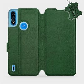 Hülle für Motorola Moto E7i Power - Farbe Green Leather