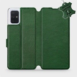 Hülle für Samsung Galaxy A71 - Farbe Green Leather