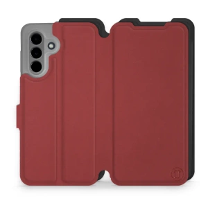 Hülle für Samsung Galaxy A36 5G - Farbe Dunkelrot mit Schwarz