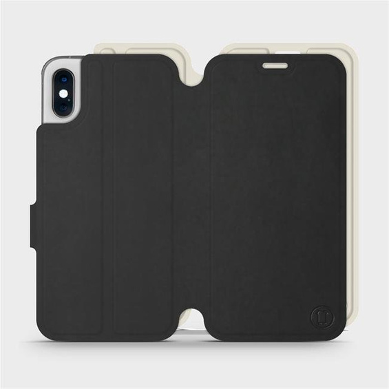 Hülle für Apple iPhone XS - Farbe Schwarz mit Platin