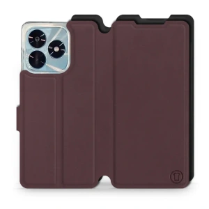 Hülle für Huawei Honor X5c Plus - Farbe Burgund mit Schwarz