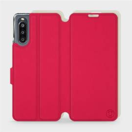 Hülle für Sony Xperia 10 IV - Farbe Rot mit Platin