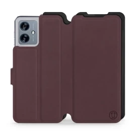 Hülle für Motorola Moto G54 5G - Farbe Burgund mit Schwarz