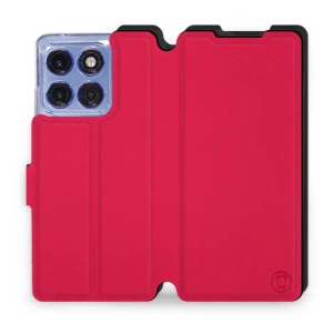 Hülle für Motorola Edge 60 Pro - Farbe Rot mit Schwarz