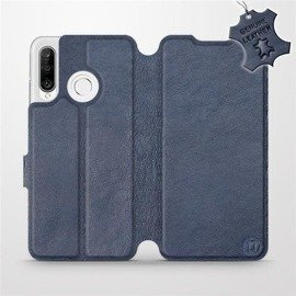 Hülle für Huawei P30 Lite - Farbe Blue Leather