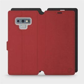 Hülle für Samsung Galaxy Note 9 - Farbe Dunkelrot mit Schwarz