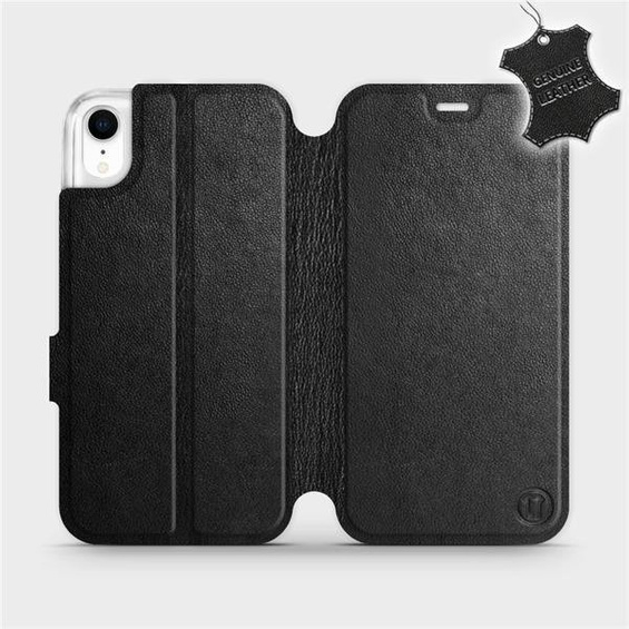 Hülle für Apple iPhone XR - Farbe Black Leather