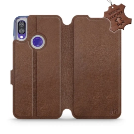Hülle für Xiaomi Redmi Note 7 - Farbe Brown Leather