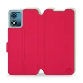 Hülle für Motorola Moto E13 - Farbe Rot mit Platin