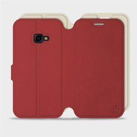 Hülle für Samsung Galaxy Xcover 4 - Farbe Dunkelrot mit Platin