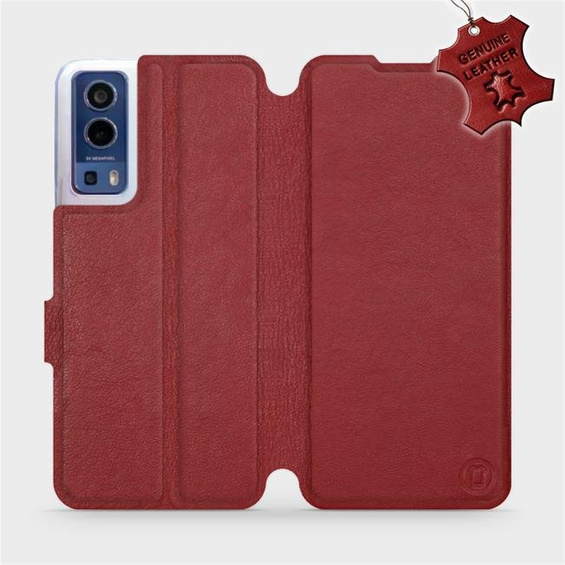 Hülle für Vivo Y72 5G - Farbe Dark Red Leather