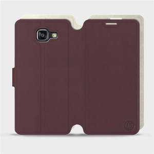 Hülle für Samsung Galaxy A5 2016 - Farbe Burgund mit Platin