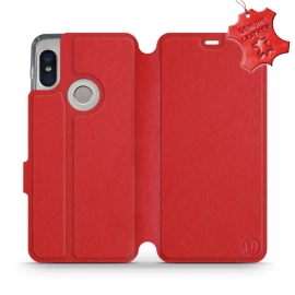 Hülle für Xiaomi Redmi Note 5 - Farbe Red Leather