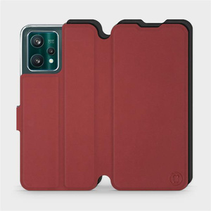 Hülle für Realme 9 Pro Plus - Farbe Dunkelrot mit Schwarz