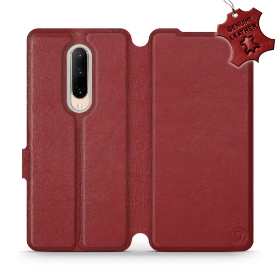 Hülle für OnePlus 7 Pro - Farbe Dark Red Leather