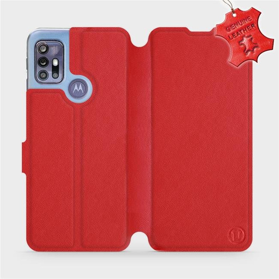 Hülle für Motorola Moto G30 - Farbe Red Leather