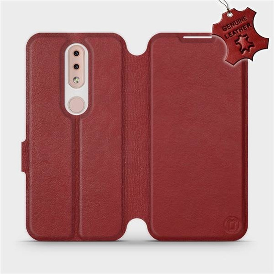 Hülle für Nokia 4.2 - Farbe Dark Red Leather