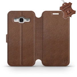 Hülle für Samsung Galaxy J3 2016 - Farbe Brown Leather
