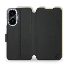 Hülle für Xiaomi POCO F7 - Farbe Schwarz mit Platin