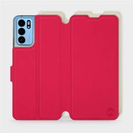 Hülle für OPPO Reno 6 5G - Farbe Rot mit Platin