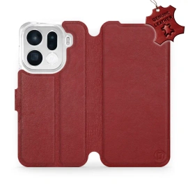 Hülle für OPPO Find X9 pro - Farbe Dark Red Leather