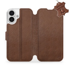 Hülle für Apple iPhone 16 - Farbe Brown Leather