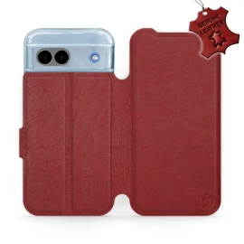 Hülle für Google Pixel 8A - Farbe Dark Red Leather