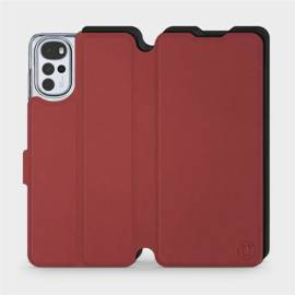 Hülle für Motorola Moto G22 - Farbe Dunkelrot mit Schwarz